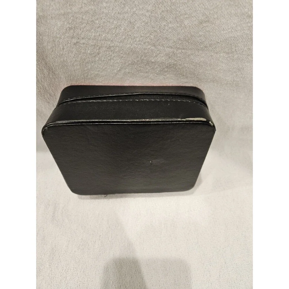 Brighton Travel Jewelry Case Black Faux Leather Mirror Christmas Holiday